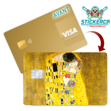 Lade das Bild in den Galerie-Viewer, Der Kuss von Gustav Klimt – Sticker für Bankkarten, in zwei Größen erhältlich.
