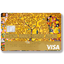 Load image into Gallery viewer, Klimt, l'arbre de vie - Sticker pour carte bancaire, disponible en deux formats.
