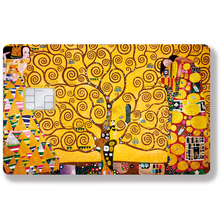 Load image into Gallery viewer, Klimt, l'arbre de vie - Sticker pour carte bancaire, disponible en deux formats.
