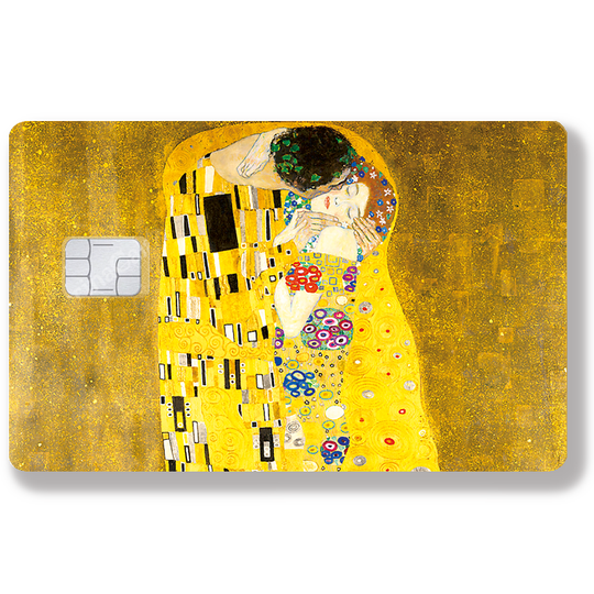 Gustav Klimt's The Kiss - Credit Card Sticker, available in two sizes.