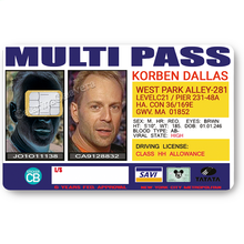Load image into Gallery viewer, KORBEN Multi Pass – Sticker pour carte bancaire, disponible en deux formats.
