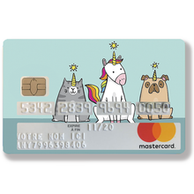 Charger l'image dans la galerie, Les licornes existent ! - sticker pour carte bancaire, 2 formats de carte bancaire disponibles
