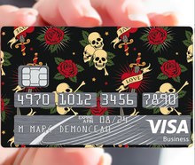 Cargar imagen en la galería, Love Tatoo - pegatina para tarjeta bancaria, 2 formatos de tarjeta bancaria disponibles