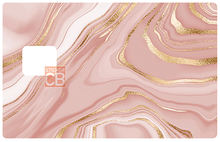 Upload image to gallery, Pink and gold marble - credit card sticker