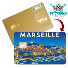 Charger l'image dans la galerie, Marseille, Sticker pour carte bancaire, format US
