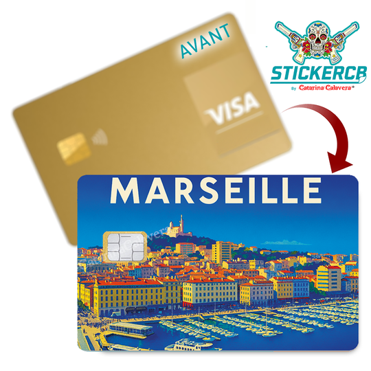 Marseille, Sticker pour carte bancaire, format US