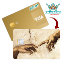 Charger l'image dans la galerie, La Création d'Adam - sticker pour carte bancaire, format US

