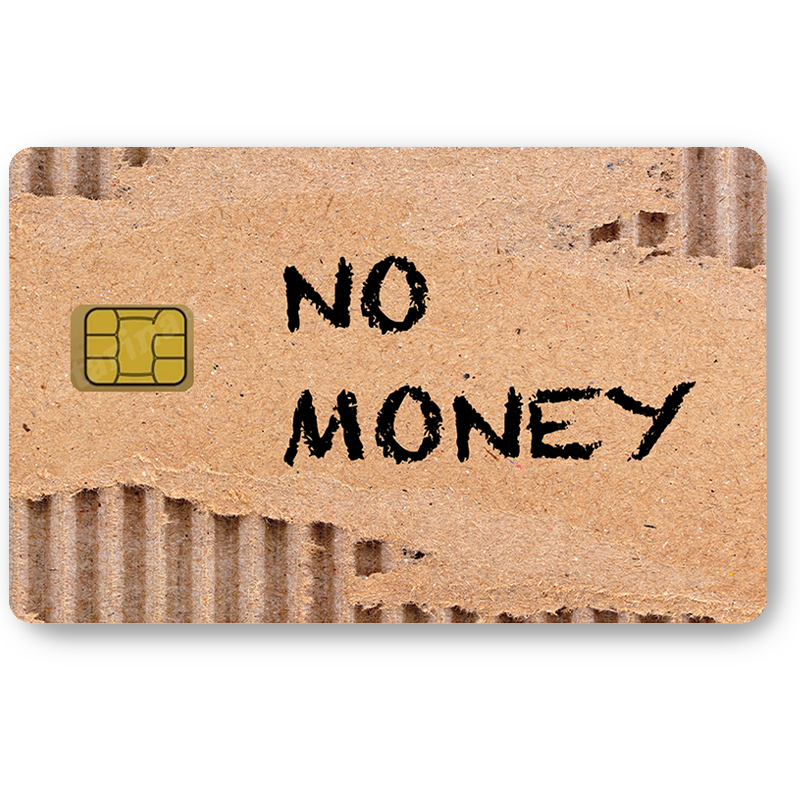No Money, Sticker pour carte bancaire, format US