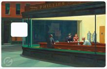 Load image into Gallery viewer, Nighthawks by Edward Hopper, Sticker pour carte bancaire, format US
