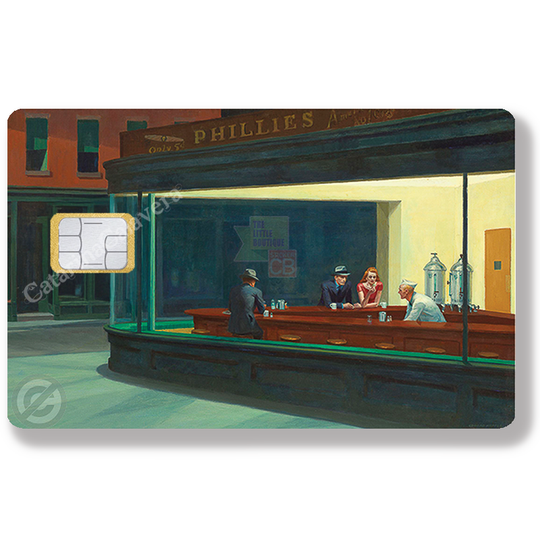Nighthawks von Edward Hopper, Kreditkartenaufkleber, US-Größe