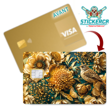 Load image into Gallery viewer, Gold Bird - Bank card skin, US format
