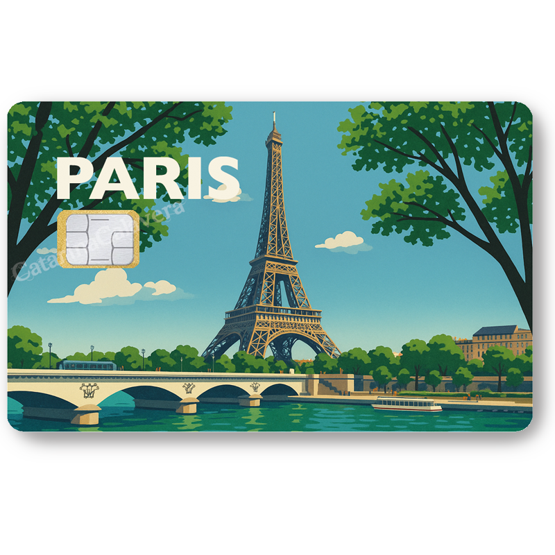 Paris, Sticker pour carte bancaire, format US