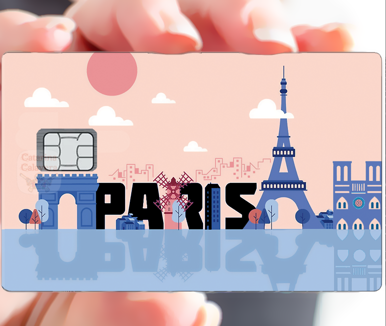 Paris 2024, Sticker pour carte bancaire, format US