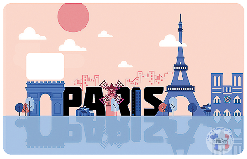 Paris 2024, Sticker pour carte bancaire, format US