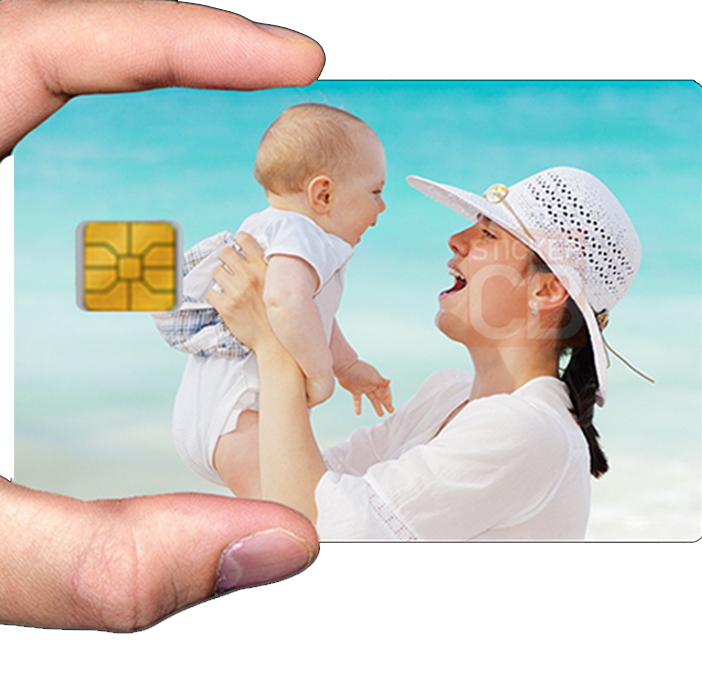 Personalized sticker for credit card, US format - STICKERCB