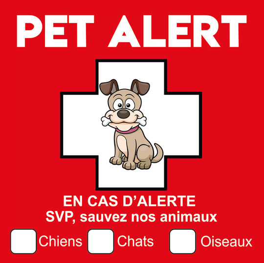 Sticker Pet Alert – Sauvez mon chien