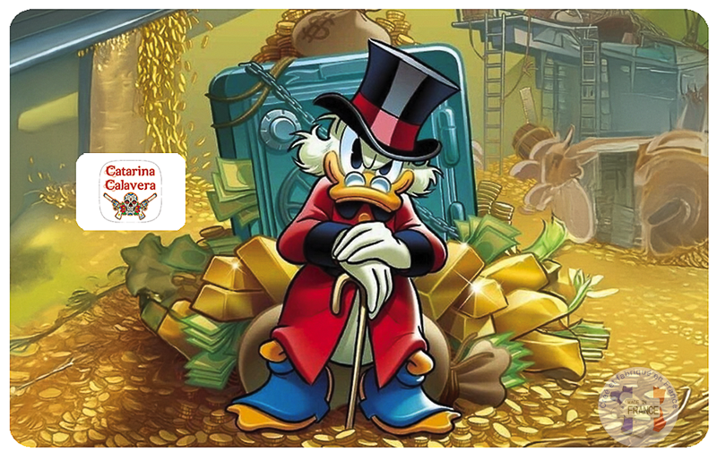 Le grippe-sous, Sticker pour carte bancaire, format US