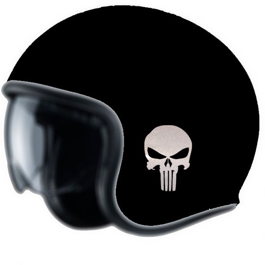 2 Stickers, punisher, Rétro-Réfléchissants pour Casques, Moto, vélo, trottinette