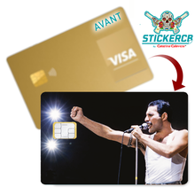 Charger l'image dans la galerie, Freddie Mercury - Sticker pour carte bancaire, disponible en deux formats.
