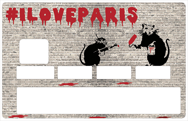 Les rats aiment Paris 2024 - sticker pour carte bancaire