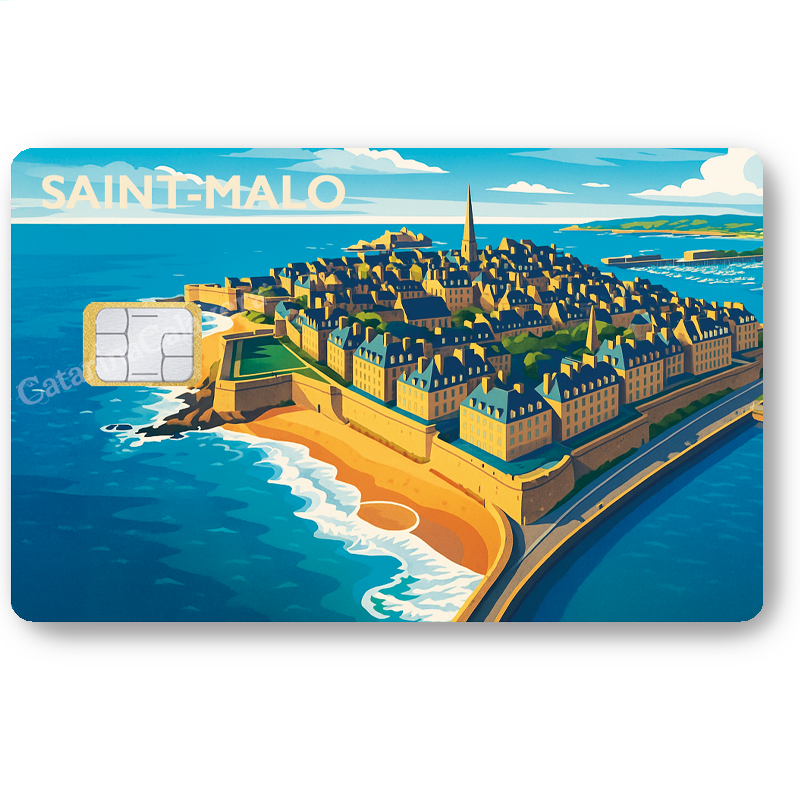 Saint-Malo, Sticker pour carte bancaire, format US