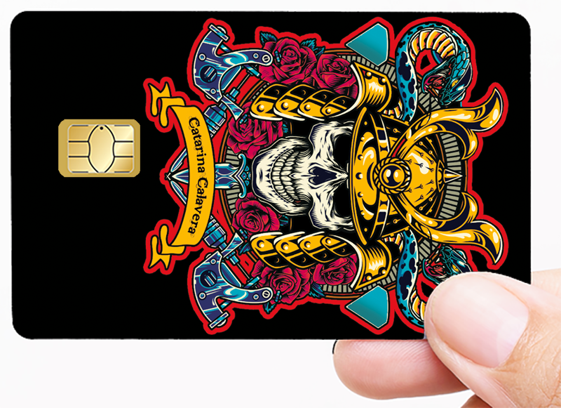 Samuraï Tatoo - Sticker pour carte bancaire, format US