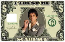 Load image in gallery, Tony Montana - bank card sticker, US format