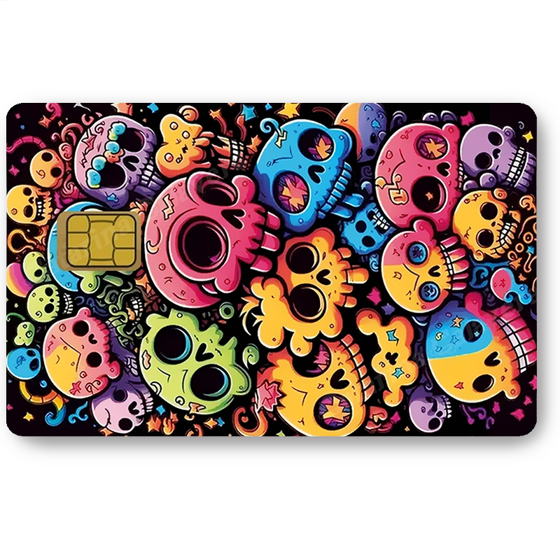 Skeleton, Sticker pour carte bancaire, format US
