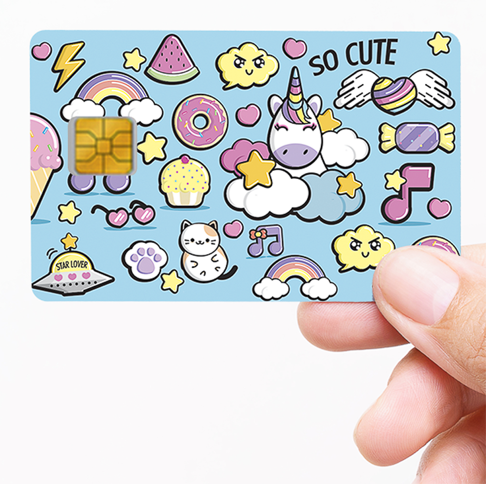 So cute - Sticker pour carte bancaire, disponible en deux formats ...
