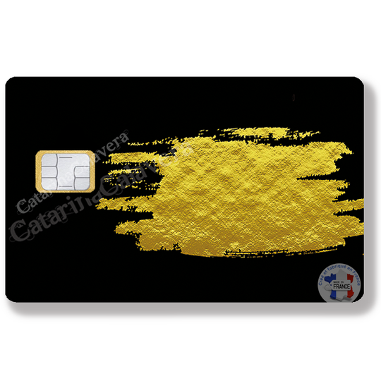 Sous la carte ! Sticker pour carte bancaire, format US