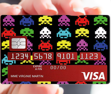 Загрузить изображение в галерею, Космические захватчики - наклейка на банковскую карту