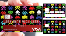 Load image in gallery, Space invaders - sticker for bank card