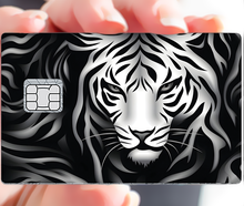 Charger l&#39;image dans la galerie, Tigre blanc - sticker pour carte bancaire, format US
