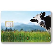 Load image into Gallery viewer, La Vache - sticker pour carte bancaire, 2 formats de carte bancaire disponibles
