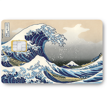 Charger l&#39;image dans la galerie, La Grande Vague de Kanagawa de Hokusai  - sticker pour carte bancaire, 2 formats de carte bancaire disponibles

