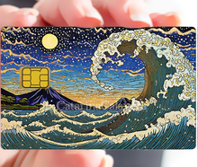 Charger l&#39;image dans la galerie, La vague nocturne - sticker pour carte bancaire, format US
