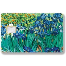 Load image into Gallery viewer, Les Iris de Van Gogh - Sticker pour carte bancaire, disponible en deux formats.
