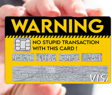 Charger l&#39;image dans la galerie, Warning - sticker pour carte bancaire
