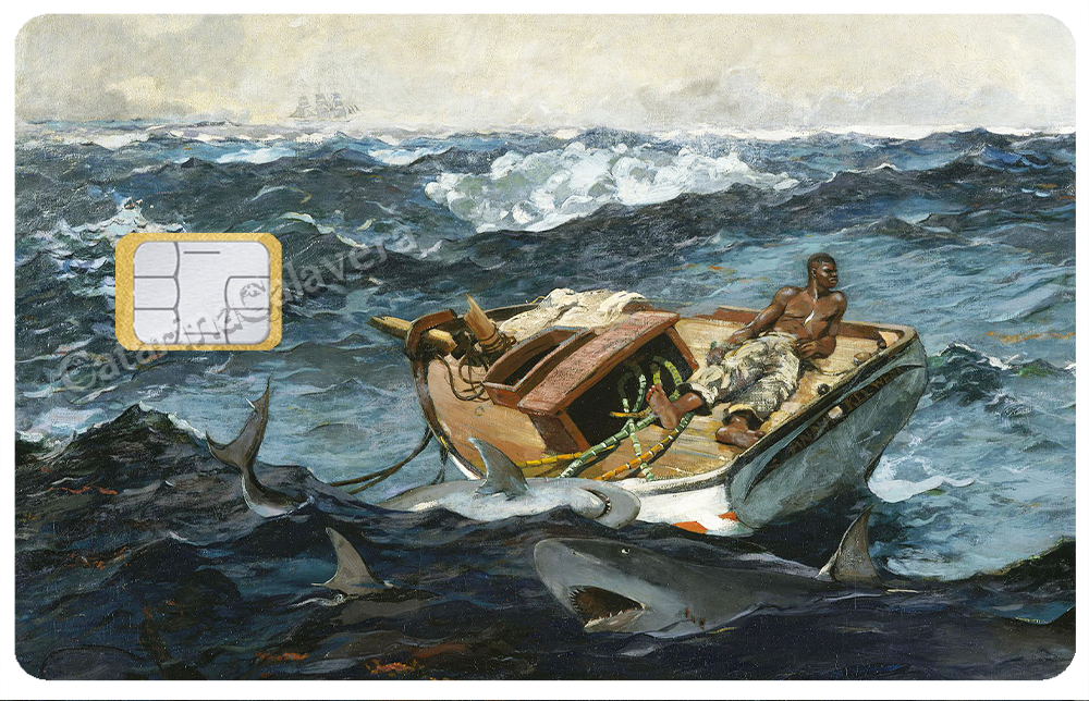 Winslow Homer - The Gulf Stream - sticker pour carte bancaire