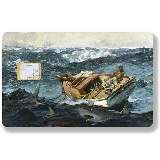Winslow Homer - The Gulf Stream - sticker pour carte bancaire