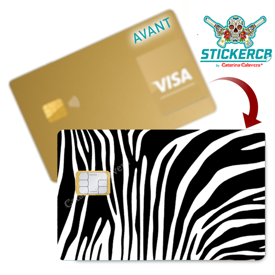 Zébre - sticker pour carte bancaire