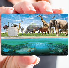 Laden Sie das Bild in die Galerie Land der Tiere - Kreditkartenaufkleber