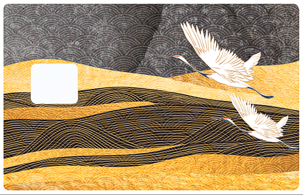 LES CIGOGNES  - sticker pour carte bancaire, 2 formats de carte bancaire disponibles