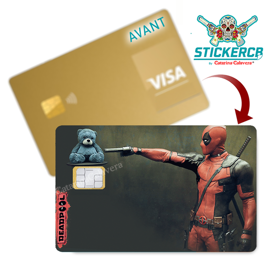 Tribute to DEADPOOL, (fan art), édition limitée 100 ex - sticker pour carte bancaire