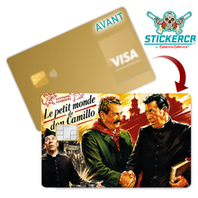 Charger l'image dans la galerie, Don Camillo, édition limitée 100 ex - Sticker pour carte bancaire, disponible en deux formats.
