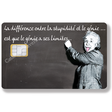 Load image into Gallery viewer, Tribute to Albert Einstein, the genius - credit card sticker
