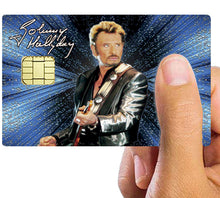 Charger l&#39;image dans la galerie, Tribute to Johnny Hallyday, edit. limitée 300 ex - sticker pour carte bancaire, 2 formats de carte bancaire disponibles
