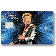Load image into Gallery viewer, Tribute to Johnny Hallyday, edit. limitée 300 ex - Sticker pour carte bancaire, disponible en deux formats.
