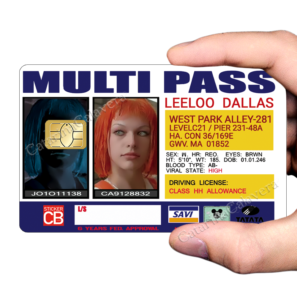 LEELOO Multi Pass - Sticker pour carte bancaire, format US