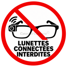 Charger l'image dans la galerie, Sticker Lunettes connectées interdites
